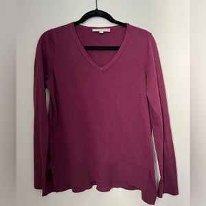 Maroon V-Neck Sweater